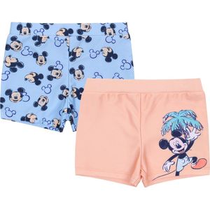 2x Blauw-abrikoos baby boxershort - Mickey Mouse DISNEY / 74