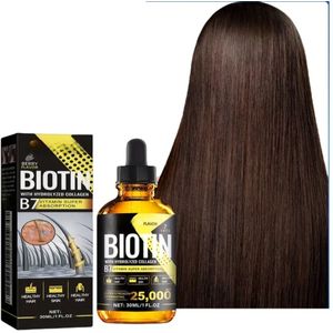 Biotine | Vitamine | B7 | Haarserum | Haargroei | Collageen | Haaruitval | Hair | Growth | Serum | Biotin | Haarolie | Dikker | Haar | Hydraterend | Anti | Haarbreuk | Hoofdhuid | Verzorging | Essential | Oil | Ouhoe | 30ml | Haar | Repair | Serum