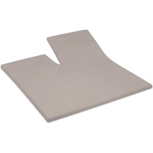 Cinderella - Sundays - Topper Hoeslaken met split - 160x200 cm - Tot 15 cm matrashoogte - 100% Katoen-Satijn - Taupe