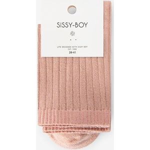 Sissy-Boy - Roze glittersokken met rib