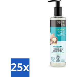 Organic Shop - Natural Nourishing Shampoo - Argan Hair & Amla - Herstellend en Voedend - 280 ml - Bulkverpakking - 25 stuks