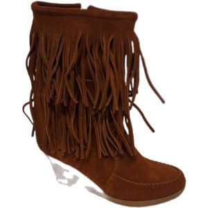 MINNETONKA-LACE BOOT-BROWN-DOUBLE FRINGE-SLEEHAK-41