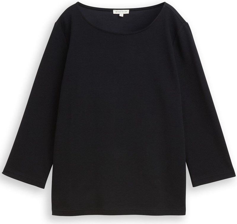 Tom Tailor Shirt met lange mouwen met ottomanstructuur