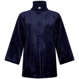 Pastunette Premium - Vest - Midnight Bloom - Fleece - Donkerblauw - Maat XL