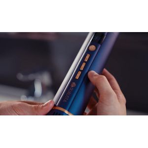 Qualista Multistyler Pro - Blauw - 1400W - 7 opzetstukken - luxe lederen box - ionen technologie - airwrap functie