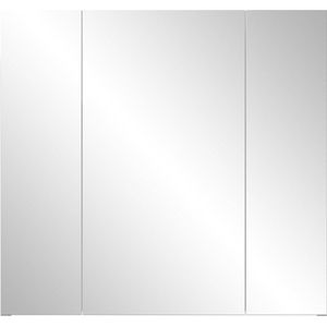 Spiegelkast badkamer Riva afmetingen 80 x 75 x 16 cm wit rookzilver 211040503