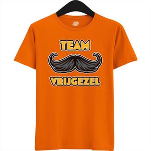 Team Vrijgezel | Vrijgezellenfeest Cadeau Man - Groom To Be Bachelor Party - Grappig Bruiloft En Bruidegom Shirt - T-Shirt - Unisex - Oranje - Maat XL