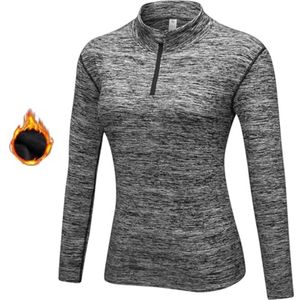 Functioneel Dames Fleecetrui met Opstaande Kraag - Warm en Ademend Sportshirt