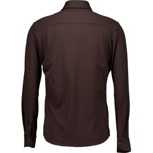 John Miller - Overhemd Bruin lange mouw overhemden bruin