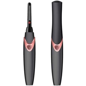 JeiibrZui Verwarmde Wimperkruller - Elektrische Wimperkruller - Snelle Opwarming 8 Seconden - USB-Oplaadbaar - 1 Stuk - Draagbaar Zwart