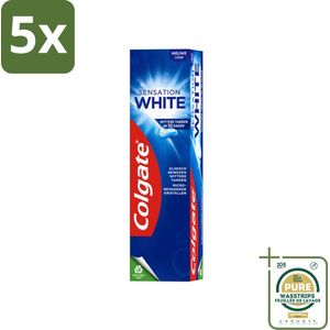 5 x Colgate Tandpasta Sensation White 75 ml - Grootverpakking - Witte Tanden - Tandpasta - Tandpasta Whitening - Tandpasta Voor Wittere Tanden - Tandpasta 75 Ml