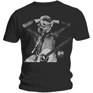 David Bowie - Acoustics Heren T-shirt - L - Zwart