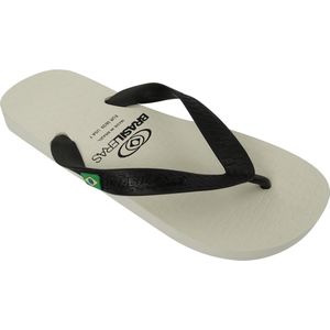 Brasileras Slippers Unisex- Zwart wit- 34/35