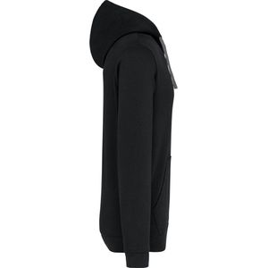 Sweatshirt Heren XL Kariban Lange mouw Black / Fine Grey 80% Katoen, 20% Polyester