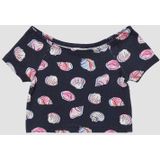 T-shirt - Crop-top - Slim-fit - Katoenmix