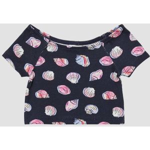 T-shirt - Crop-top - Slim-fit - Katoenmix