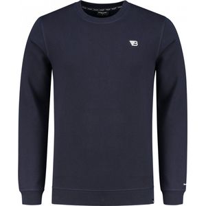 Ballin Amsterdam - Heren Regular fit Sweaters Crewneck LS - Dark Blue - Maat L