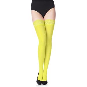 Merry Style MS-GB-791 Dames Stay-Up Kousen - 40 Denier - licht glanzend - elastische band - Polyamide - Pistazie - M / L