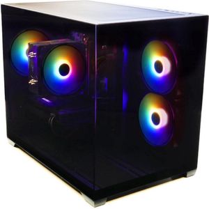 AURA - GC10M - PC Behuizing - Zwart - Gehard Glas - 3 ARGB Ventilatoren