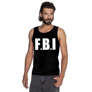 Politie FBI tekst singlet shirt/ tanktop zwart heren XXL