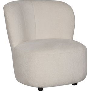 Woonexpress Fauteuil Rush - Bouclé - Crème - 73x76x80 cm (BxHxD) - Koudschuim