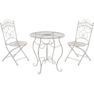 CLP Indra - Bistro set antiek/wit