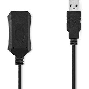 Actieve USB-Kabel - USB 2.0 - USB-A Male - USB-A Female - 480 Mbps - 10.0 m - Rond - Vernikkeld - PVC - Koper - Envelop