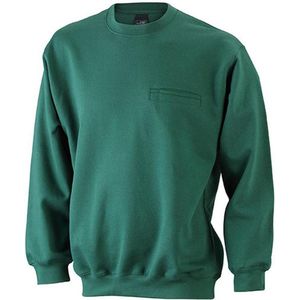 James and Nicholson Heren Ronde Zak Sweatshirt (Donkergroen)