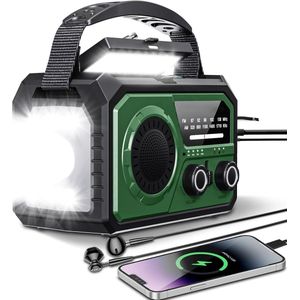 Noodradio - Noodpakket Oorlog - Draagbare Radio - Powerbank Zonneenergie - Transistor Radio