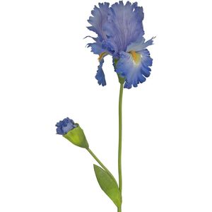 Kunstbloemen - Nepbloemen - Iris - Zijde - Blauw - 80 cm