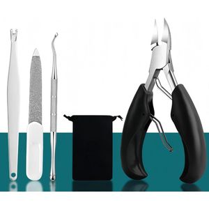 Brenzoos - Nagelschaarset met zachte grip en professionele voetnageltangsetOntdek deze super scherpe nageltang voor dikke en ingegroeide harde teennagelsRoestvrijstalen pedicure nagelknipper met 5 stuks voor optimaal gemak