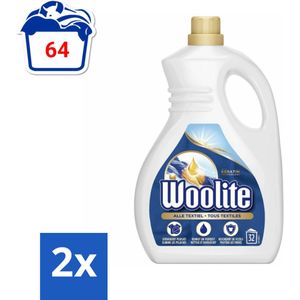 Woolite Textile - Vloeibaar Wasmiddel - Met Keratine - Textiel Was - 32 Wasbeurten - 1,9L - Voordeelverpakking - 2 stuks