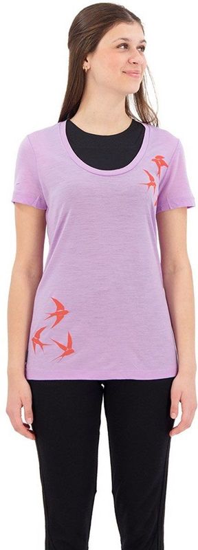 Icebreaker - Tech Lite II Scoop - Merino T-shirt - Paars - Korte Mouwen