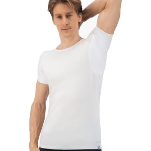 Fibershirts - Anti Zweet Shirt - Wit - Ingenaaide Okselpads - Ondershirt - Heren