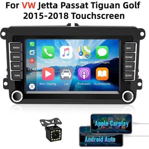 Android 13 Touchscreen Auto Head Unit for VW Tiguan/Golf 2015-2018 | 7inch 2+32G, GPS, Draadloos CarPlay + Achteruitrijcamera (passend voor Jetta/Passat)