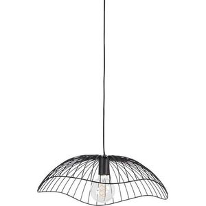 QAZQA pua - Design Hanglamp - 1 lichts - Ø 50 cm - Zwart - Woonkamer | Slaapkamer | Keuken