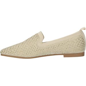 La Strada Beige loafer met steentjes dames - maat 40