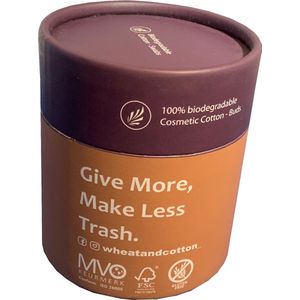 Natuurlijke wattenstaafjes van natuurlijke biologische materialen zoals Riet met een inhoud van 200 stuks.