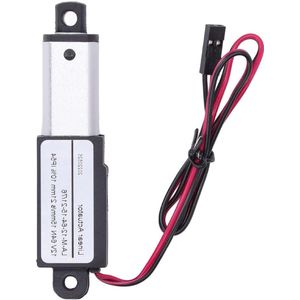 Elektrische Mini Lineaire Actuator 12V 64N 15 mm/s - Montagebeugels - IP54 Waterdicht - Domotica (21 mm)