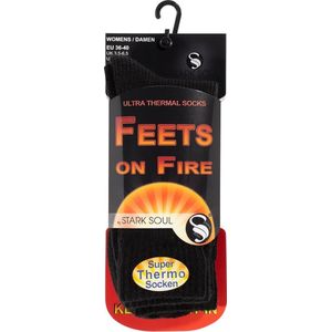 Feets on fire - Thermosokken - 2 paar - Zwart - Maat 36/40