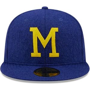 New Era Milwaukee Brewers MLB Wool Oceanside Blue 59FIFTY Fitted Cap (7 3/8) L