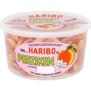 Haribo Happy Peaches snoep - 150 stuks - 1350g