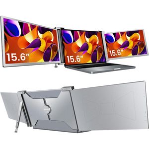 Elcostar - Portable Monitor Tri-screen - Draagbare Monitor - 15.6 Inch - Full HD 60Hz