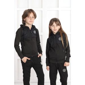 MAKE ME HAPPY - kinderen Trainingspak Herfst Winter kinderen Set Merk Sport Jasje | Broek 2 Stuks Set Fashion sport Trainingspak kinderen Kleding - 7-8 jaar