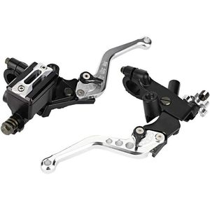 Motorfiets Rem Modificatie 7/8 ""(22mm) Universele Hydraulische Remhendel en Koppelingshendel Links en Rechts Metaal Olietank Paar