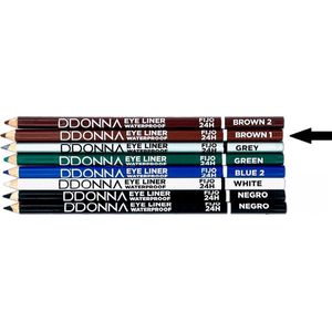 D'Donna - Extra lang oogpotlood met puntenslijper - Bruin / Eye Liner - Brown - Waterproof - 1 stuks