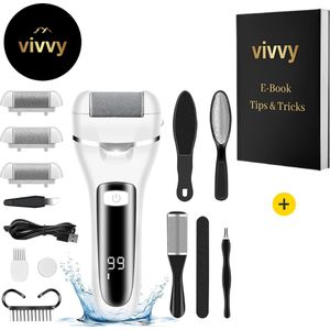 Elektrische Eeltverwijderaar Pijnloos - Voetvijl 14 In 1 - Elektrische Vijl Met 2 Snelheden - 100% Tevredenheidsgarantie - Volledige Pedicure Set - Incl. 3 Opzetstukken & Voetvijl