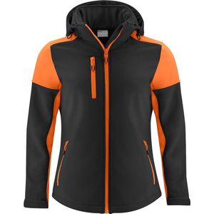 Printer - Softshell Prime Lady - Dames - Zwart/Oranje