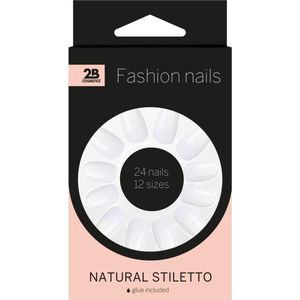 2B Nepnagels Natural Stiletto 25 stuks