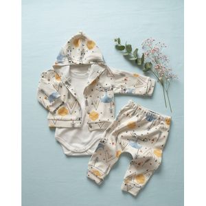 Baby jongens- baby set-3 pce - baby kleding set- kleding set - Maat 62 - Vos - Multikleur - Blauw